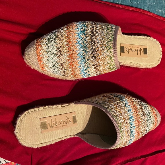 Vidorreta Woven Espadrille Mules. US size 7.5. EU size 38. EUC - Picture 3 of 4